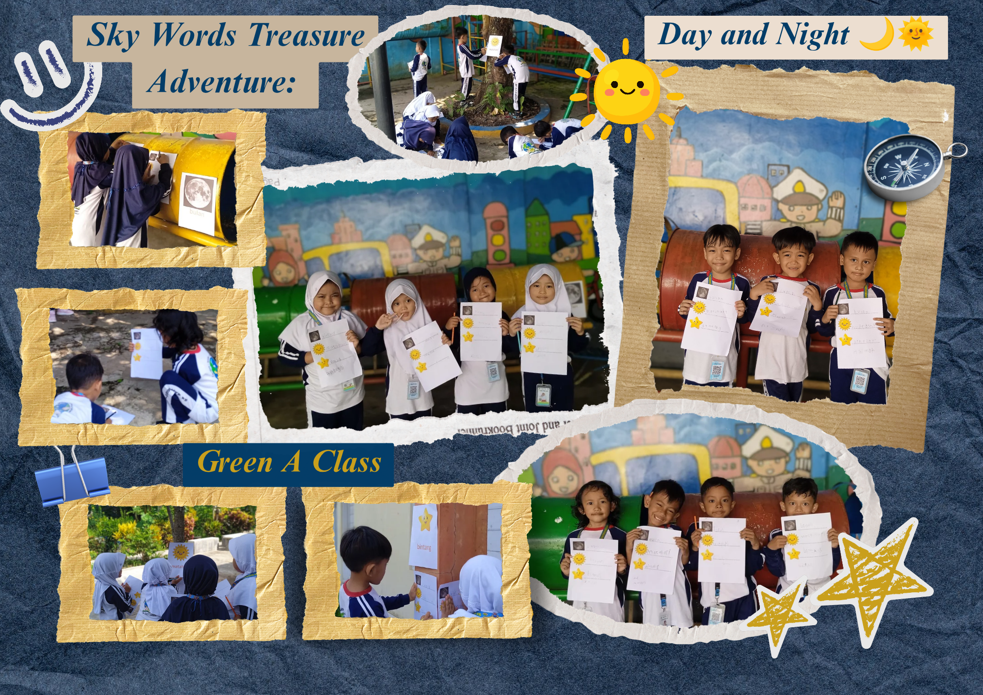 Green A Class "Sky Words Treasure Hunt Adventure : Day and Night